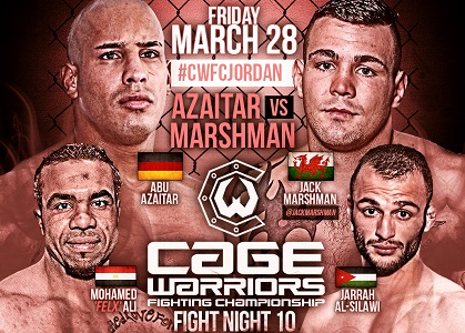 JACK MARSHMAN HEADLINES CWFC FIGHT NIGHT 10 IN AMMAN MARCH&nbsp;28TH