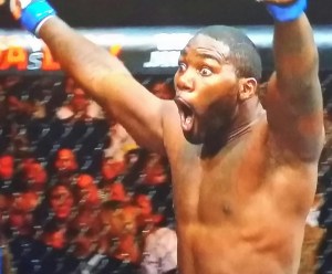 Anthony Johnson celebrating WIN