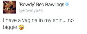 Bec Rawlings Twitter Quote