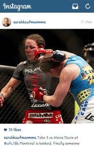 Sarah Kaufman Instagram Fight announcement