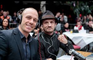 Chris Hoekstra and Brad Pickett commentating at FURY MMA