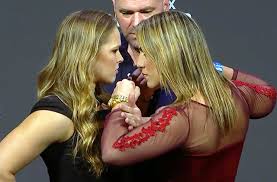UFC 189 : Ronda Rousey Vs Bethe Correia and Conor Mcgregor Vs Jose Aldo Face off In Rio De Janeiro on the world tour press&nbsp;conference.