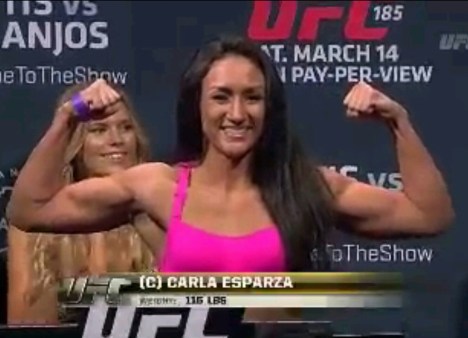 Carla Esparza Weigh In UFC 185
