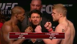 Eddie Gordon Vs. Chris Dempesy UFC Fight Night New Jersey Face Off 