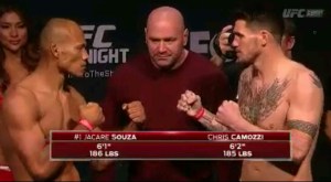 Jacare Souza Vs. Chris Camozzi UFC Fight Night New Jersey Face off 